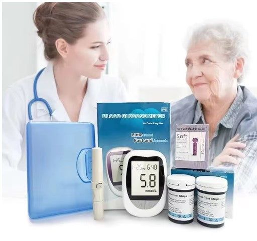 Glucómetro Digital Profesional con Kit Completo – Precisión en 5 Segundos