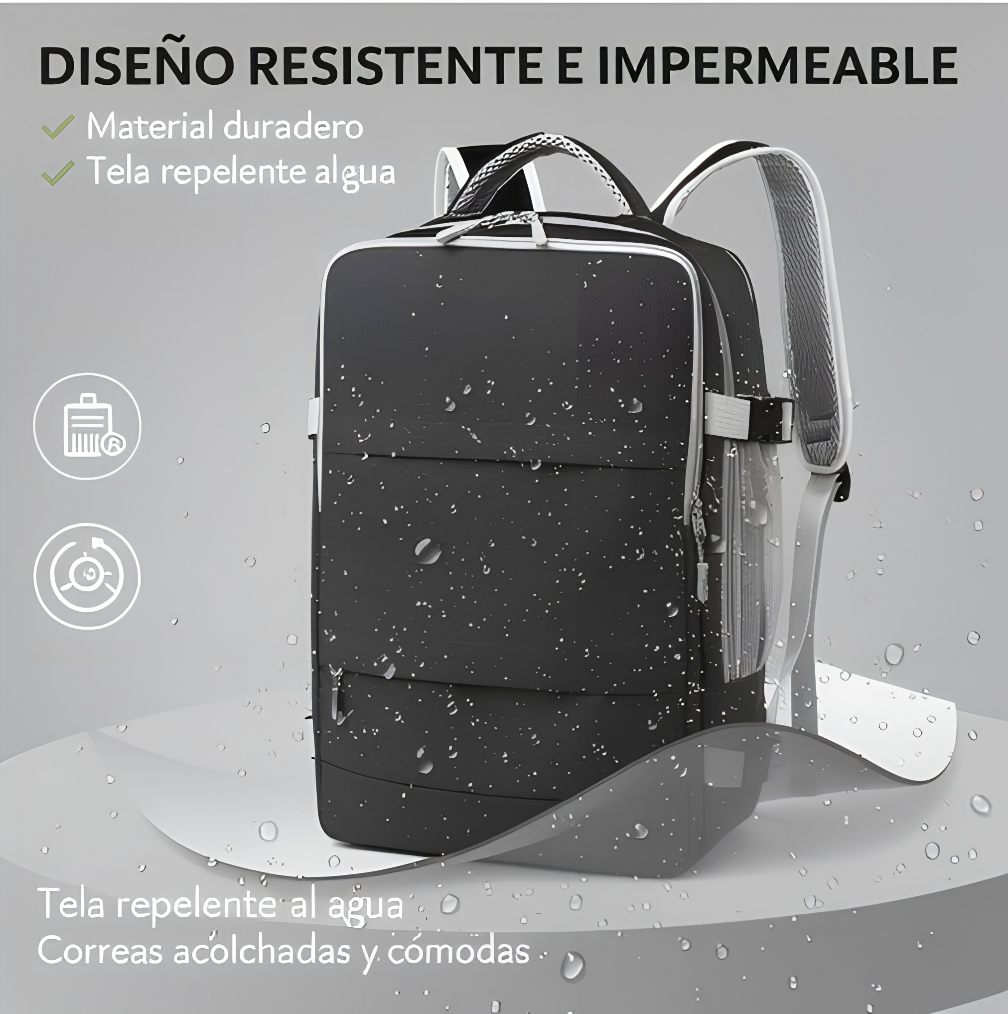 Mochila Cabina Pro™ 30L: Viaja sin Pagar Equipaje Extra (Apta Low Cost)✈️