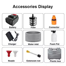 Combo Limpieza Total 2 en 1 – Hidrolavadora Inalámbrica 48V + Aspiradora Portátil