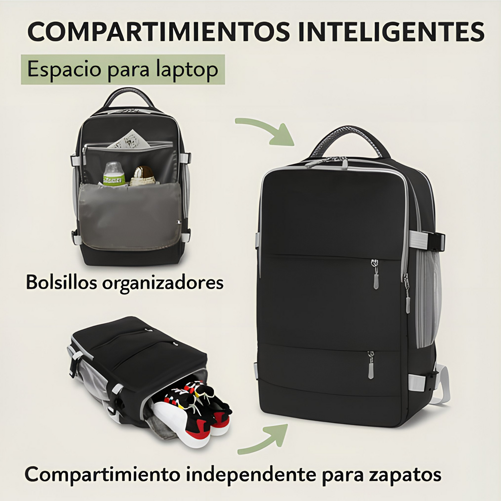 Mochila Cabina Pro™ 30L: Viaja sin Pagar Equipaje Extra (Apta Low Cost)✈️
