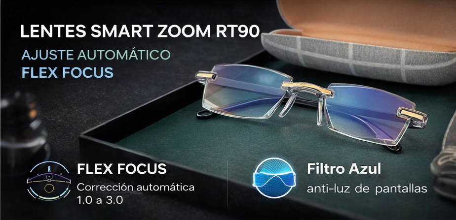 LENTES SMART RT90 – FLEX FOCUS Y FILTRO AZUL (1.0 a 3.0 Dioptrías)