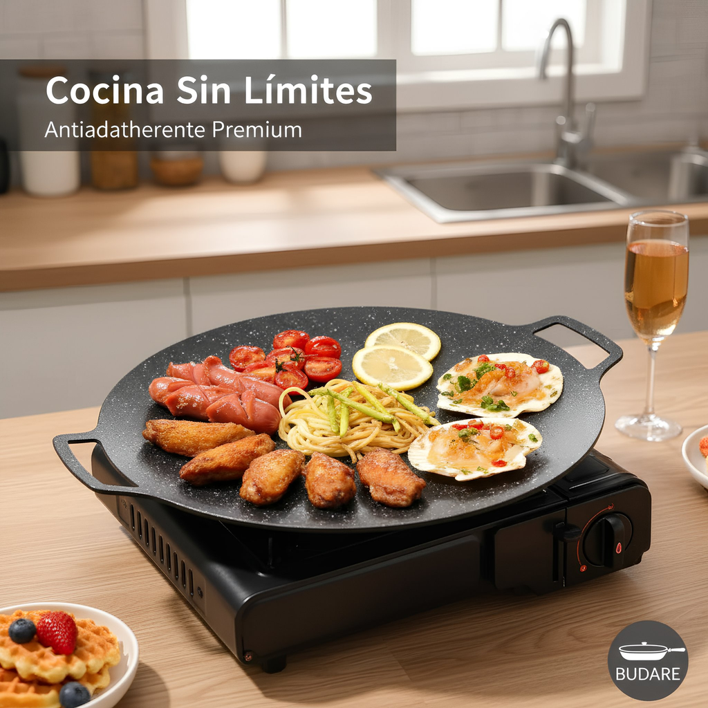 🔥 Budare Antiadherente 30 cm – Arepas, Cachapas y Parrilla SIN Que Se Peguen 🔥