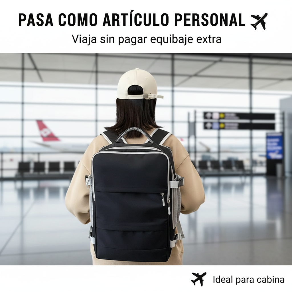Mochila Cabina Pro™ 30L: Viaja sin Pagar Equipaje Extra (Apta Low Cost)✈️